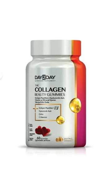 Day2Day The Collagen Beauty Gummies 60 Gummies Çiğnenebilir Tablet ürün görseli 1