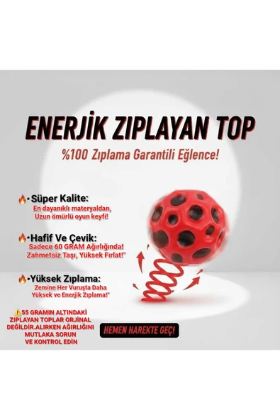WATSING Orjinal Yükseğe Zıplayan Delikli Bouncer Ball Süper Uzay Topu 1 Adet ürün görseli 1