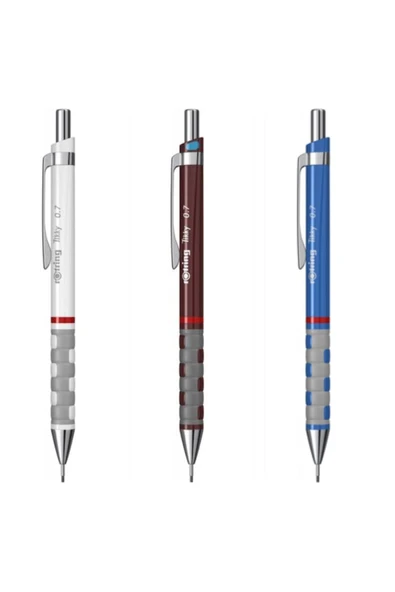 Rotring Tikky Versatil Kalem 0.7 Beyaz Bordo Mavi ürün görseli 1