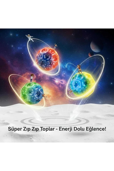 WATSING Yükseğe Zıplayan Delikli Bouncer MOON BALL Uzay Topu ürün görseli 1