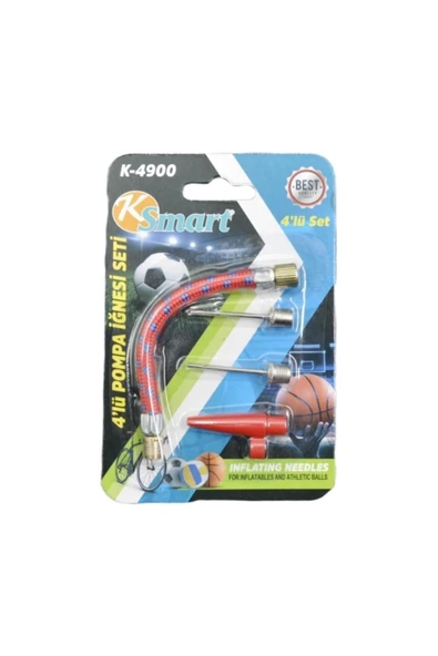 Ksmart 4 Lü Pompa Iğnesi Bisiklet Ve Top Şişirme Iğnesi K-4900 Gkh ürün görseli 1