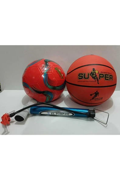 CAN Futbol Topu Basket Topu Ve Kaliteli Şişirme Pompası ürün görseli 1