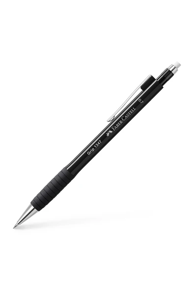 Faber Castell 1345/47 Versatil Kalem, 0.7 Mm, Siyah, Ergonomik Tutuş, Yaylı Uç, Uzun Silgi, Modern Tasarım ürün görseli 1