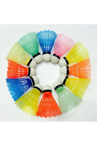 WATSING Plastik Mantar Başlı Badminton Topu 12 ADET ürün görseli 1