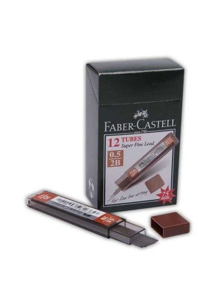 Faber Castell Faber-castell Min Süper Fine Lead 2b 75 Mm 0.5 Mm Versatil Kalem Ucu (12 Tüp) ürün görseli 1