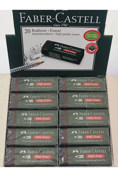 Faber Castell Silgi-faber-castell Büyük Boy Siyah Silgi-5 Adet ürün görseli 1
