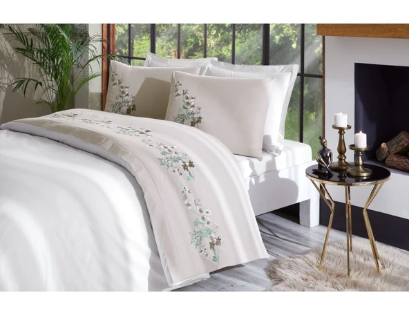 Özdilek Akfil Boutique -Cozy Bej- Çift Kişilik Nevresim Takımı (4 Yastık Kılıflı) ürün görseli 1