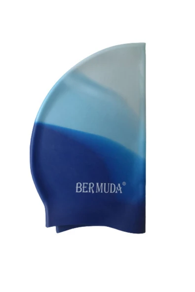 BERMUDA Silikon Bone Yüzme Yüzücü Bonesi Deniz Havuz Için Elastik Yüzme Şapkası Sılıcone Swım Cap ürün görseli 1