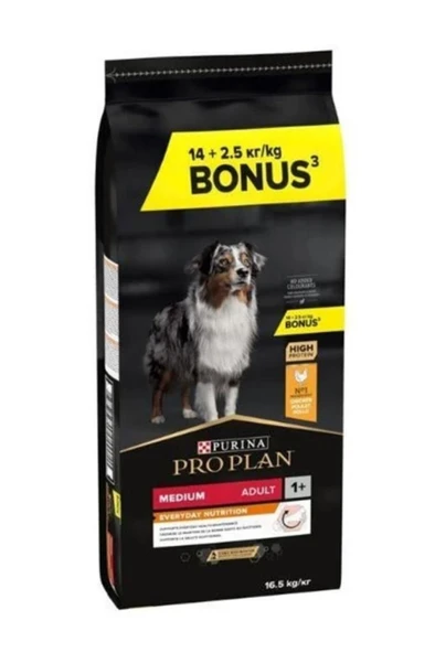Pro Plan Medium Adult Tavuklu Yetişkin Köpek Maması 16,5 Kg ürün görseli 1