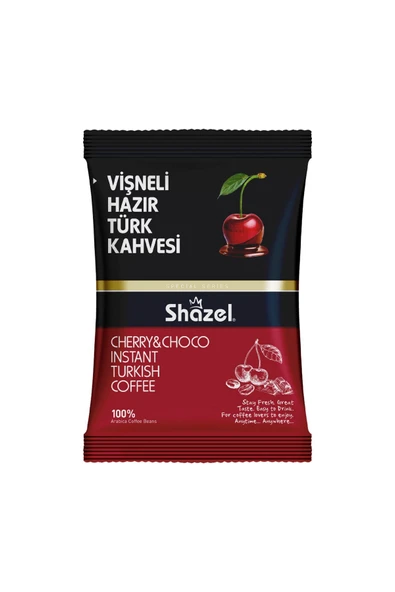 Shazel Vişneli Hazır Türk Kahvesi 100g X 6 Adet (AROMALI) ürün görseli 1