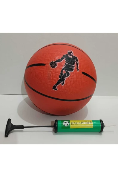 Hisar Basketbol Topu Iç Dış Mekan Pompa Hediyeli 7 Numara Turuncu ürün görseli 1