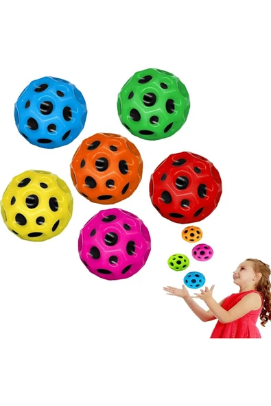 KIRTASİYEM Zıplayan Top Moon Ball 3 Yaş Ve Üzeri Çocuklar Için Boyut: 6,3 Cm Kedi Köpek Oyuncağı ürün görseli 1