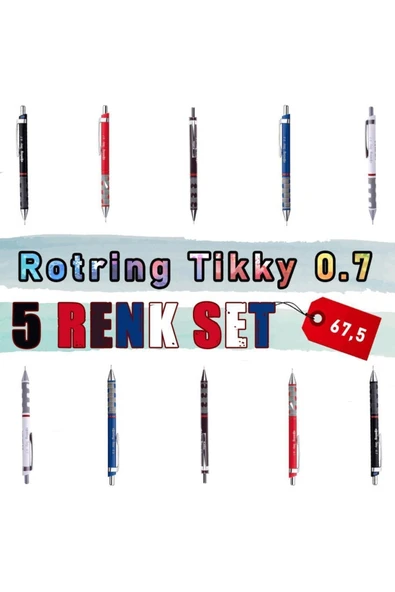 Rotring Versatil Kalem Tikky 0.7 Mm Set 5 Renk By-001 ürün görseli 1