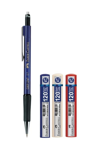 Faber Castell L 1347 Versatil Kalem 0.7 Mavi + 120'li 0.7 Uç 3 Adet ürün görseli 1