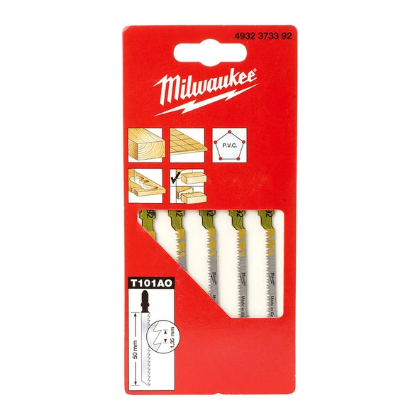 Milwaukee Dekupaj Bıçağı T101AO 50M Parke Laminat 5'li HCS- 4932373392 ürün görseli 1