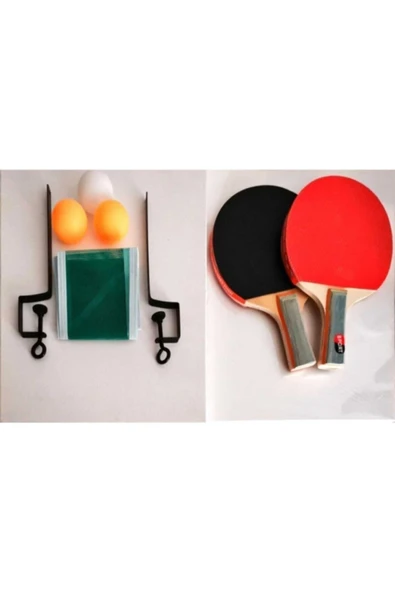 LİVO Inci Paketi Masa Tenis Seti 2 Raket 3 Top Ve File ürün görseli 1