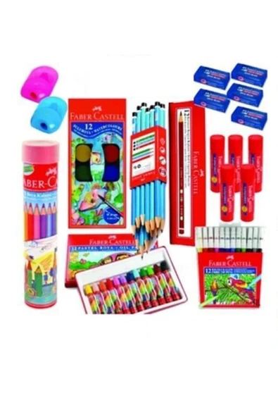 Faber Castell Kırmızı Okul Seti ürün görseli 1