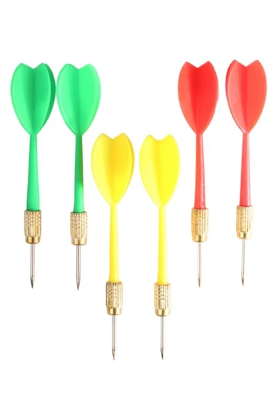Hisar Dart Oku 6'lı set Çelik Uç Renkli Dart Oku seti ürün görseli 1