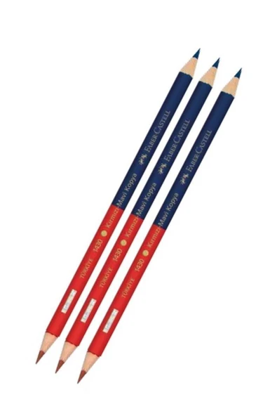 Faber Castell faber castel Mavi Kırmızı Çift Taraflı Kalem Kopya 3 Adet ürün görseli 1