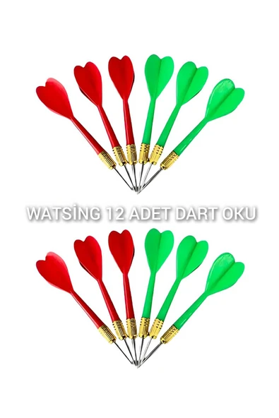 WATSING Dart Oku 12'lı set Çelik Uç Renkli Dart Oku seti ürün görseli 1