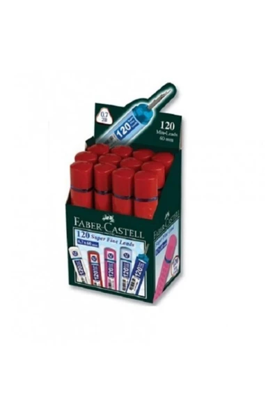 Faber Castell 120 Li Kalem Ucu 0.7mm 1 Paket 12 Adet // Kırmızı Renk ürün görseli 1