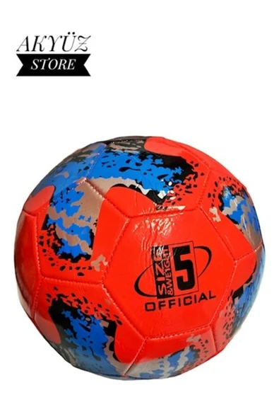 AKYÜZ STORE Futbol Topu Dikişli No 5 - Kırmızı ürün görseli 1