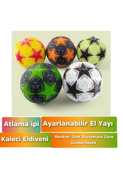 WATSING Futbol Topu Set ELDİVEN EL YAYI ATLAMA İPİ Şampiyonlar Ligi Futbol Topu ürün görseli 1