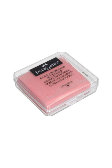 Faber Castell Plastik Kutulu Renkli Hamur Silgi-pembe ürün görseli 1