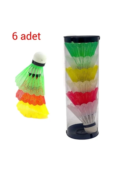 CeyDef Plastik Mantar Başlı Badminton Topu 1 kutu 6 Adet ürün görseli 1