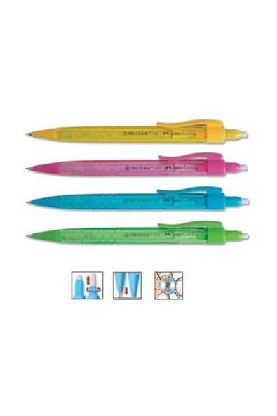 Faber Castell Faber Tri Click Versatil Kalem 07mm 136310 / 1 Kutu 10 Adet Kalem ürün görseli 1