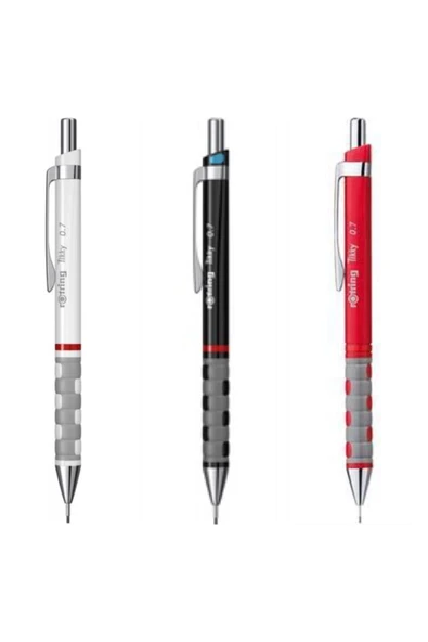 Rotring Tikky Versatil Kalem 0.7 Beyaz Siyah Kırmızı ürün görseli 1