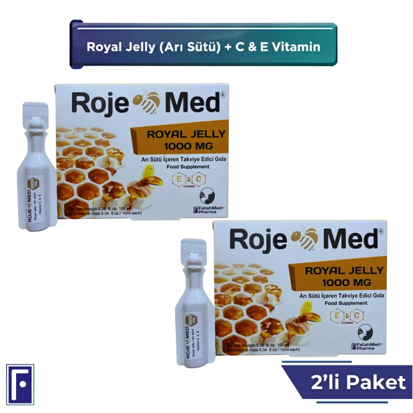 Royal Jelly 1000 Mg  Arı Sütü Fresh Vitamin C , Vitamin  E , 2'li Avantaj Paketi ürün görseli 1