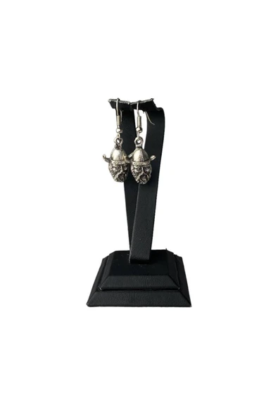 Viking Savaşçı Başı Antik Küpe - Resim 3