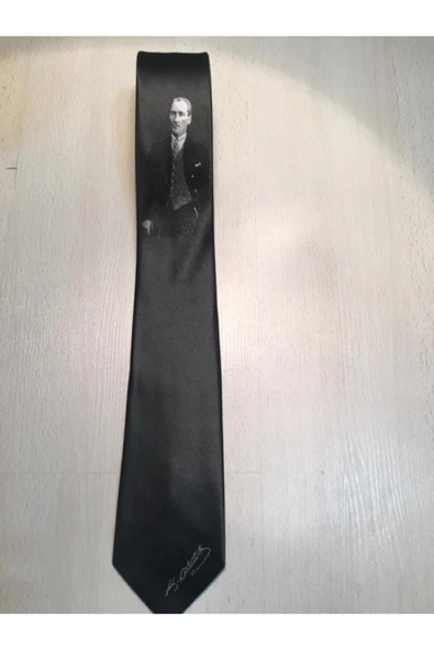 Atatürk Kravat Siyah ürün görseli 1