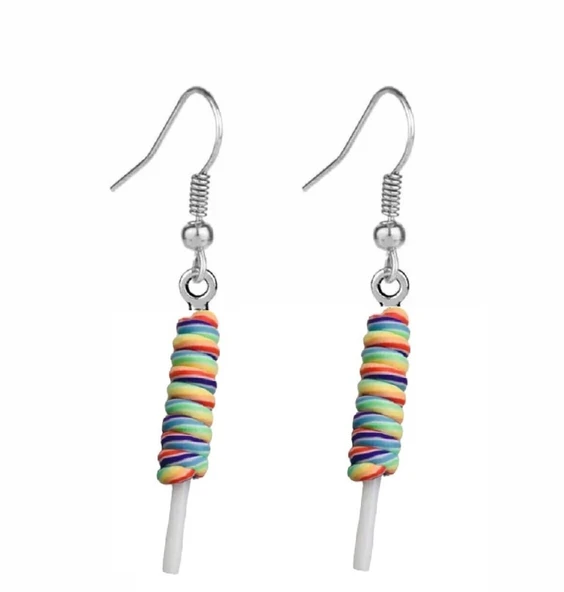 Lollipop Şekerleme Küpe ürün görseli 1