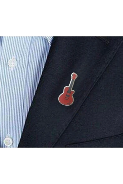 Elektro Gitar Yaka Iğnesi Rozet - Resim 2