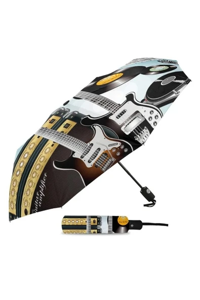 Gitar Plak Dj Nota Müzik Şemsiye - Resim 3