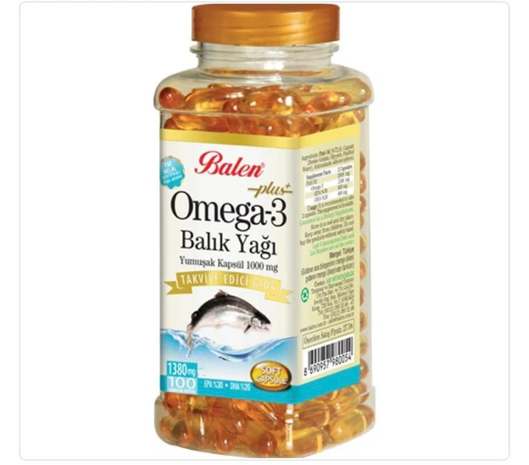 Balen Omega 3 Balık Yağı 100 Yumuşak Kapsül ürün görseli 1