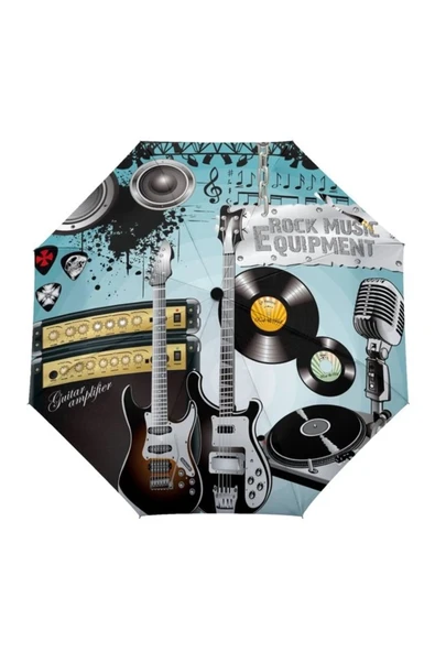 Gitar Plak Dj Nota Müzik Şemsiye ürün görseli 1