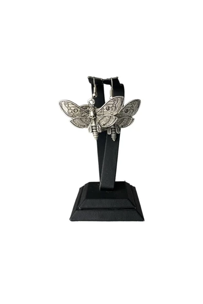 Kurukafa Kozalı Gotik Kelebek Küpe - Resim 4