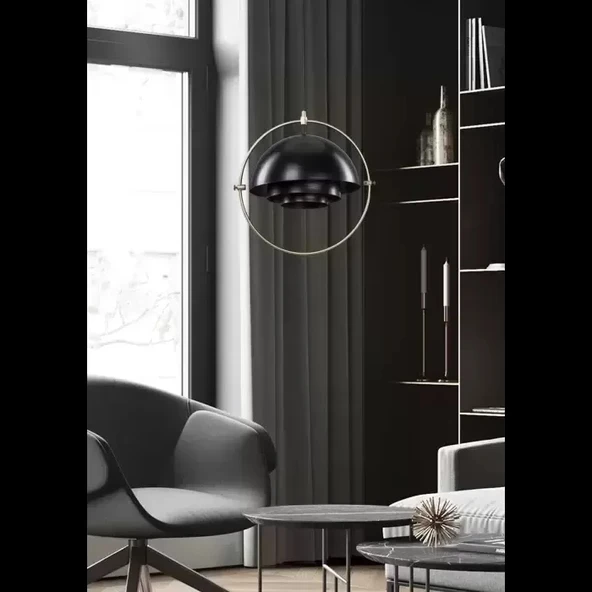 Tekli Siyah Modern Avize ürün görseli 1