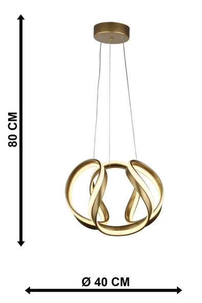 Ahtapot Tekli Sarı Modern Avize - Resim 3