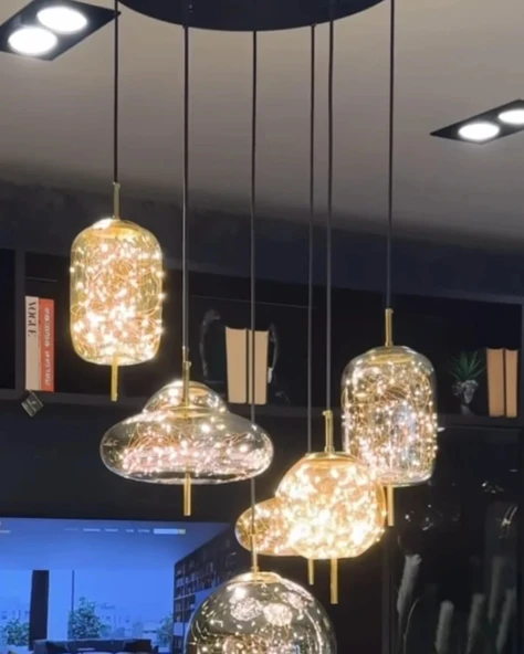 Özel Yapım Peri Led Sarkıt Avize - Resim 2