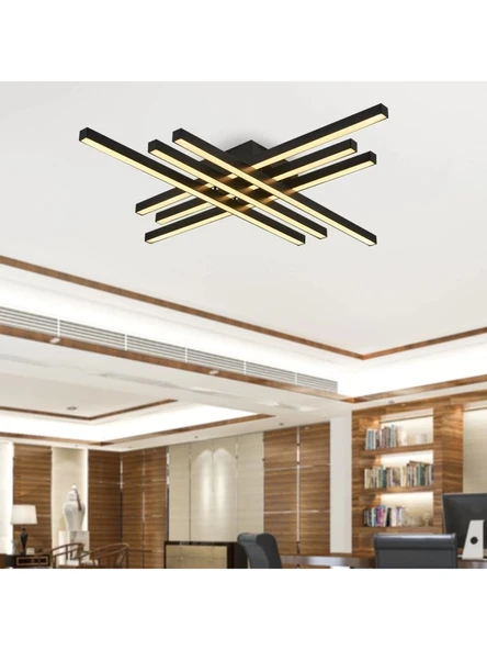 Altı Çubuklu Siyah Led Tavan Aydınlatma - Resim 2