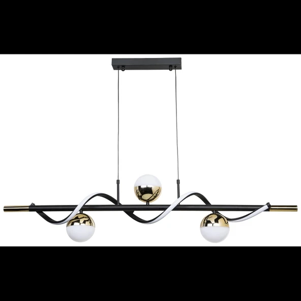 Rose Gold Led Camlı Modern Avize ürün görseli 1