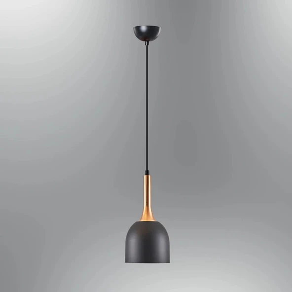 Modern Siyah Tekli Metal Sarkıt Avize ürün görseli 1