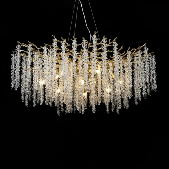 Wisteria Çiçek Kristal Avize ürün görseli 1