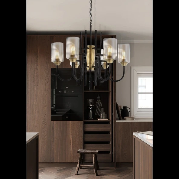 ALTILI ESKİTME KLASİK AVİZE A-463-6E - Resim 2