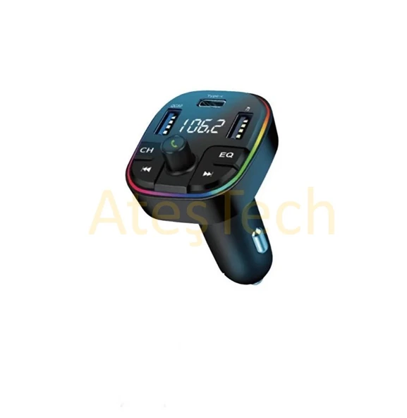 Bluetooth Araç Kiti USB FM Transmitter  Aux • TF Kart • Handsfree • Şarj Özellikli ürün görseli 1