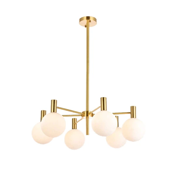 Brass Pirinç 6'li Sarkıt Avize Salon Oturma Odası ürün görseli 1